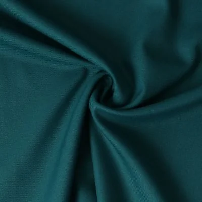 Tissu Gabardine extensible Bambou recyclé Aelys uni Bleu canard - Par 10 cm