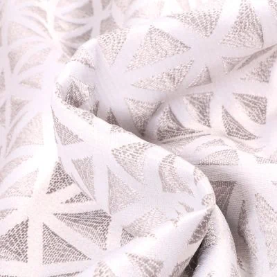Tissu Jacquard texturé Aura sur fond Gris - Par 10 cm
