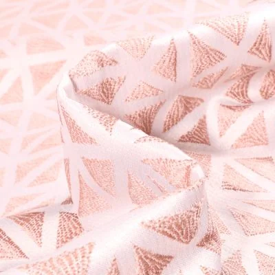 Tissu Jacquard texturé Aura sur fond Cuivre - Par 10 cm