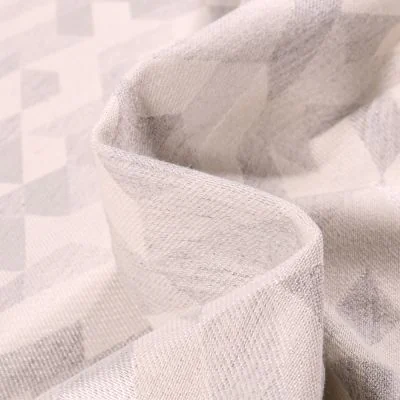 Tissu Toile jacquard Ivar sur fond Gris - Par 10 cm