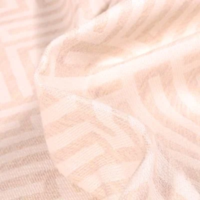 Tissu Jacquard Ragnar sur fond Beige - Par 10 cm