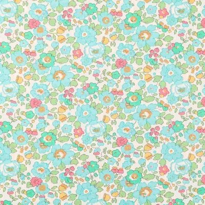 Tissu Liberty of London Betsy Bleu et vert - Par 10 cm