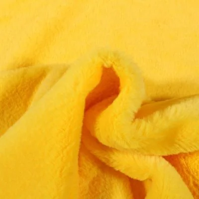 Tissu Fausse fourrure Bear Ultra douce Jaune - Par 10 cm