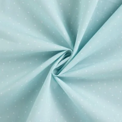 Tissu Coton imprimé Pois blancs Louis sur fond Bleu - Par 10 cm