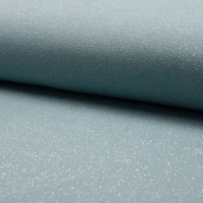 Tissu Sweat pailleté lurex envers tout doux Menthe - Par 10 cm
