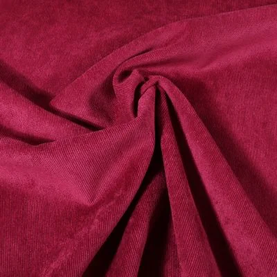 Tissu Velours milleraies uni Bordeaux - Par 10 cm