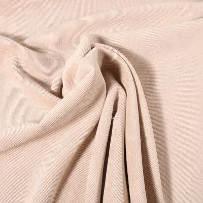 Tissu Velours milleraies uni Beige sable - Par 10 cm