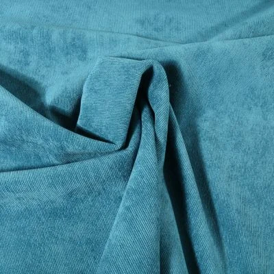 Tissu Velours milleraies uni Bleu pétrole - Par 10 cm
