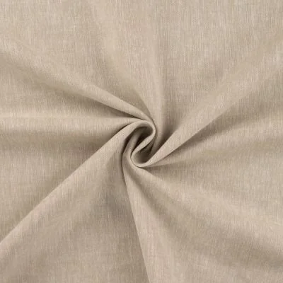 Tissu Lin Coton Chiné Beige - Par 10 cm