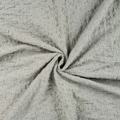 Tissu Maille Coton gaufré uni Vert kaki clair - Par 10 cm