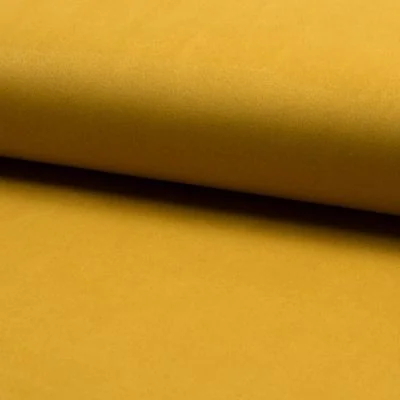 Tissu Suédine Scuba uni Jaune moutarde - Par 10 cm