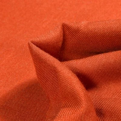 Tissu Viscose Twill uni Orange - Par 10 cm