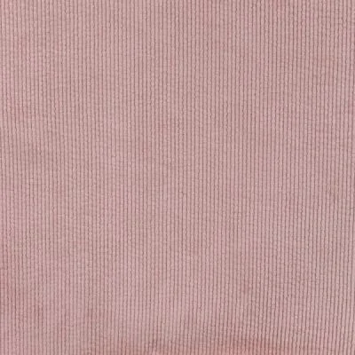 Tissu Velours côtelé lavé uni Rose pâle - Par 10 cm
