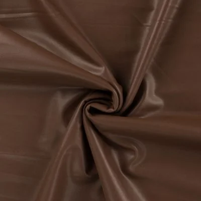 Tissu Simili cuir souple uni Marron - Par 10 cm