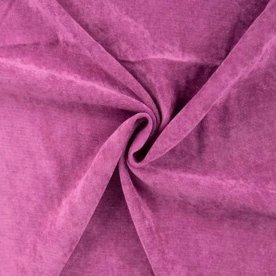 Tissu Velours tissé uni Rose fuchsia - Par 10 cm
