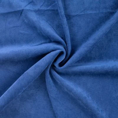 Tissu Velours tissé uni Bleu roi - Par 10 cm