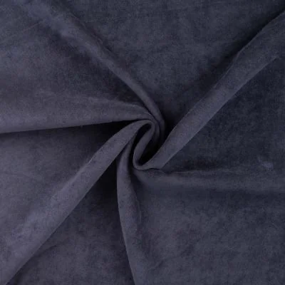 Tissu Velours tissé uni Bleu marine - Par 10 cm