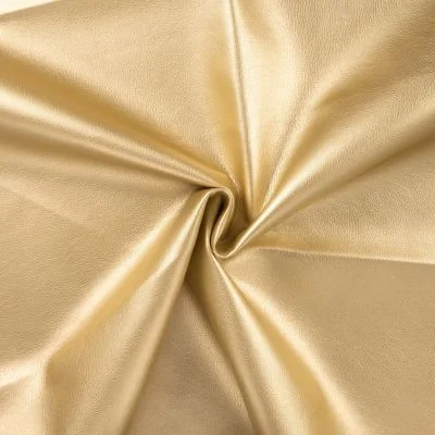 Tissu Simili cuir d&#039;habillement uni Or - Par 10 cm
