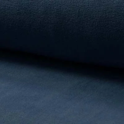 Tissu Polaire doux uni Bleu denim - Par 10 cm