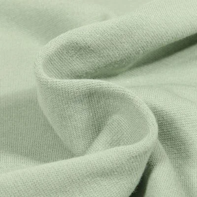 Tissu Jersey Bord côte uni Vert d&#039;eau - Par 10 cm