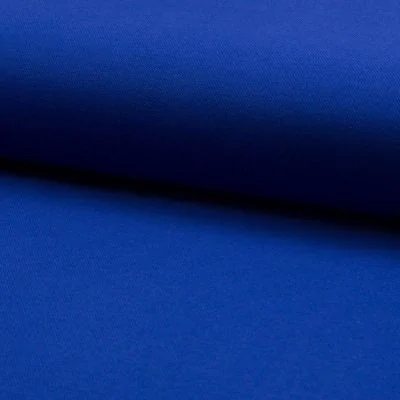 Tissu Jersey Piqué de coton spécial Polo Bleu roi - Par 10 cm