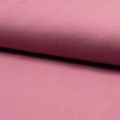 Tissu Jersey Piqué de coton spécial Polo Vieux rose - Par 10 cm