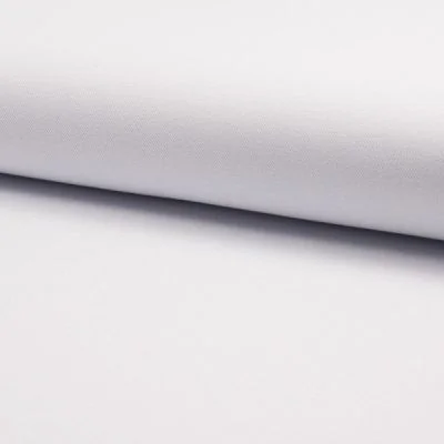 Tissu Jersey Piqué de coton spécial Polo Blanc - Par 10 cm