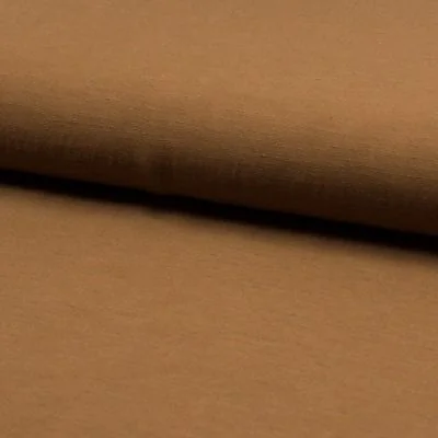 Tissu Viscose lin Santorini Camel - Par 10 cm