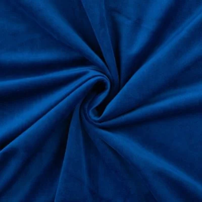 Tissu Velours ras d&#039;habillement uni Bleu roi - Par 10 cm