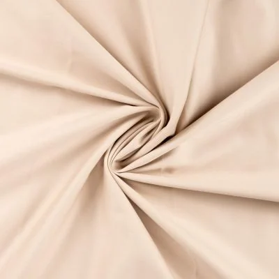 Tissu Coton satiné uni Beige sable - Par 10 cm