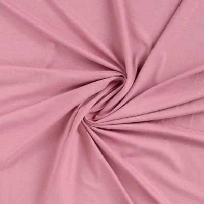 Tissu Jersey Viscose uni Lia uni Rose - Par 10 cm