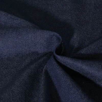 Tissu Jeans Denim Ova uni Bleu foncé - Par 10 cm