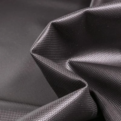 Tissu Toile imperméable uni Cocoon Noir - Par 10 cm