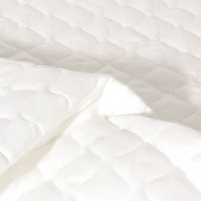 Tissu Piqué de coton Baby Matelassé réversible Neige - Par 10 cm