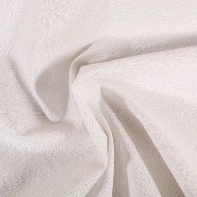 Tissu Toile de coton Enduit Lurex uni Cubex Blanc - Par 10 cm