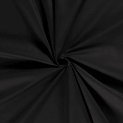 Tissu 100%  coton uni Matera Noir - Par 10 cm