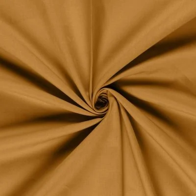 Tissu 100%  coton uni Matera Ocre - Par 10 cm