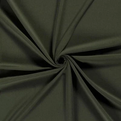 Tissu Gabardine de Viscose extensible Carmina uni Vert foncé - Par 10 cm