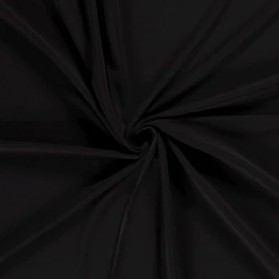Tissu Gabardine de Viscose extensible Carmina uni Noir - Par 10 cm