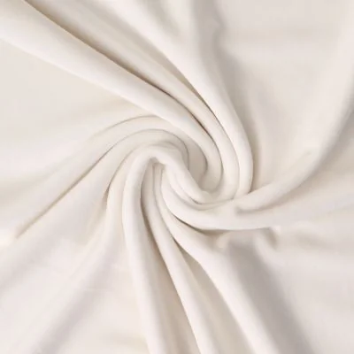 Tissu Velours d&#039;ameublement extensible Alcéa uni Blanc cassé - Par 10 cm
