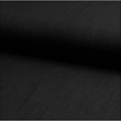 Tissu Chambray Léger Coton Noir - Par 10 cm