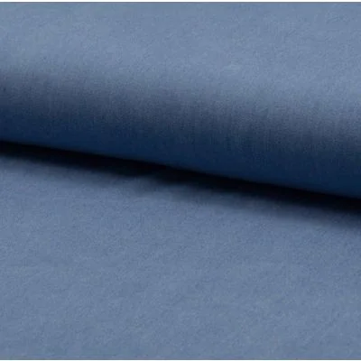 Tissu Chambray Léger Coton Bleu jean - Par 10 cm