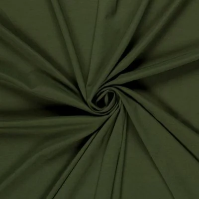 Tissu Jersey Viscose Modena uni Vert foncé - Par 10 cm