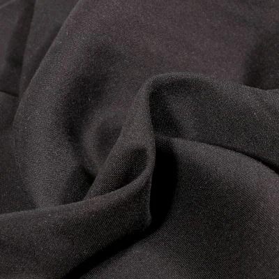 Tissu Viscose légère uni Noir - Par 10 cm