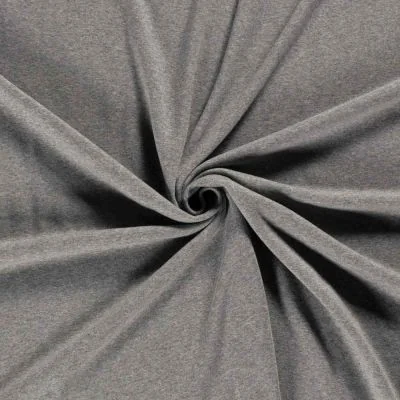 Tissu Sweat envers molletonné CosyMood uni Gris - Par 10 cm
