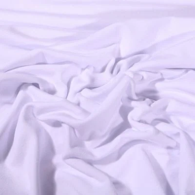 Tissu Jersey Bambou uni Blanc - Par 10 cm