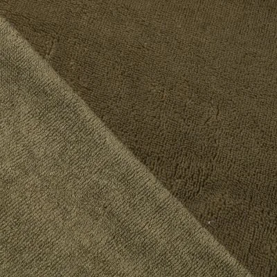 Tissu Micro Éponge Bambou Vert kaki - Par 10 cm