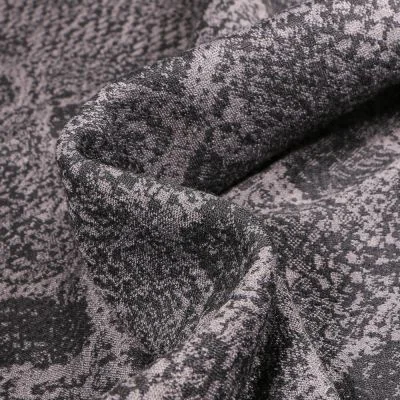 Tissu Jacquard Reptiles sur fond Gris - Par 10 cm