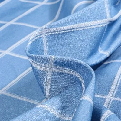 Tissu Bengaline jacquard Lexi sur fond Bleu - Par 10 cm