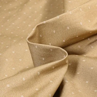 Tissu Bengaline Dots sur fond Beige - Par 10 cm